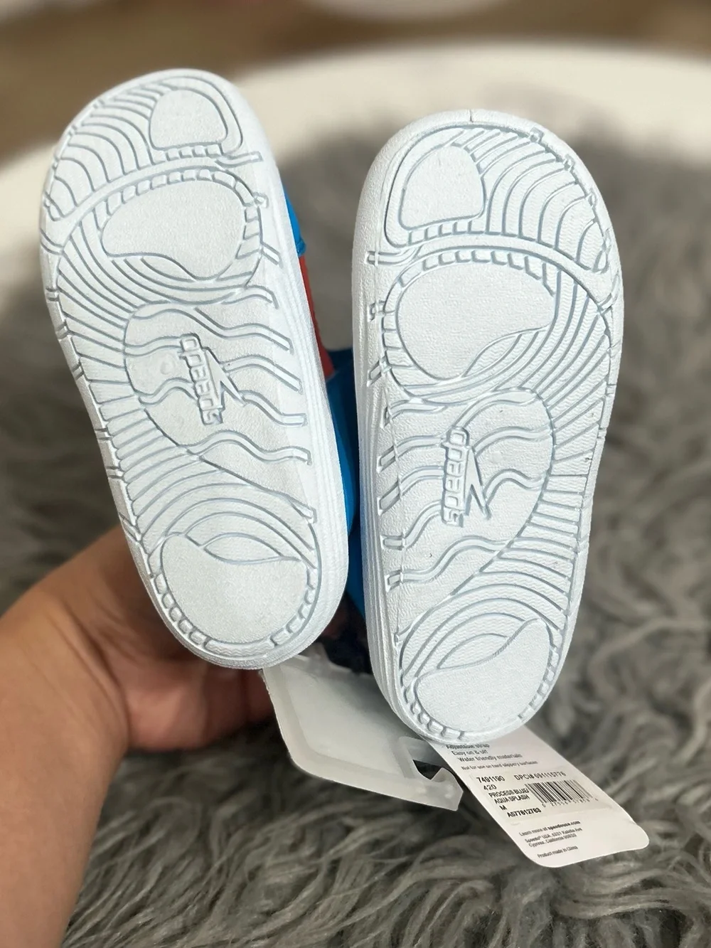 Speedo Kids Bright Blue and Orange Water Shoes